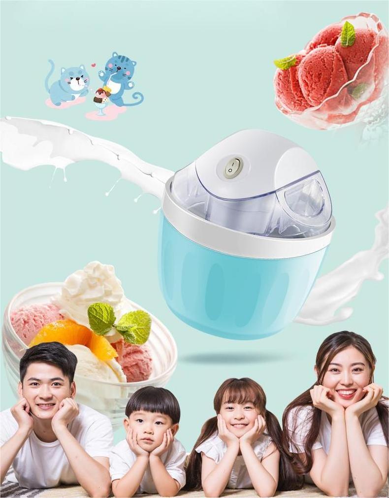 Small 2-In-1 Salad And Ice Cream Maker Machine Diy Soft Fuits Ice Cream Maker For Home Use