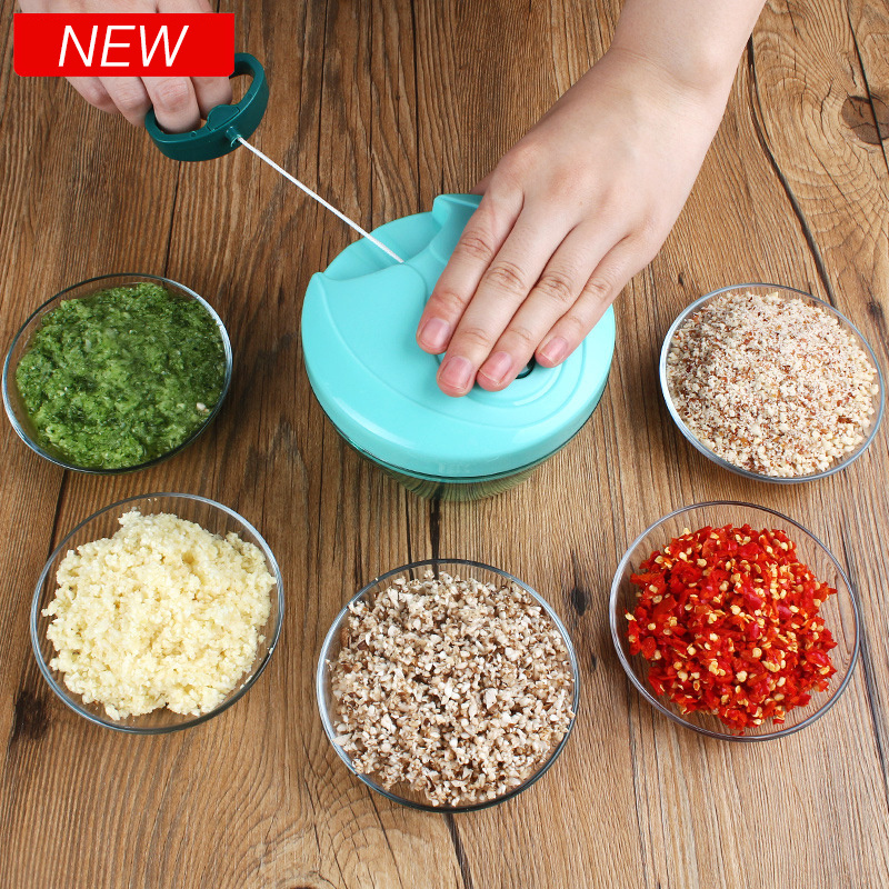 Kitchen Easy Hand Pull Food Chopper Mini Manual Food Processor Vegetable Slicer Dicer