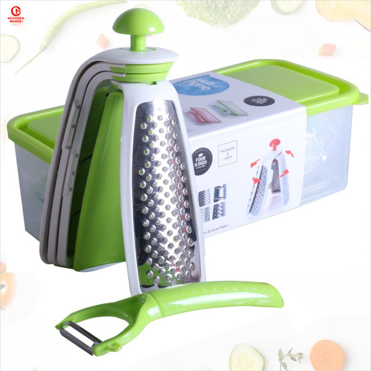 Professional Multi-function Kitchen Gadgets Rotating Vegetable Cutter Manual Cheese Shredder Butter Grater