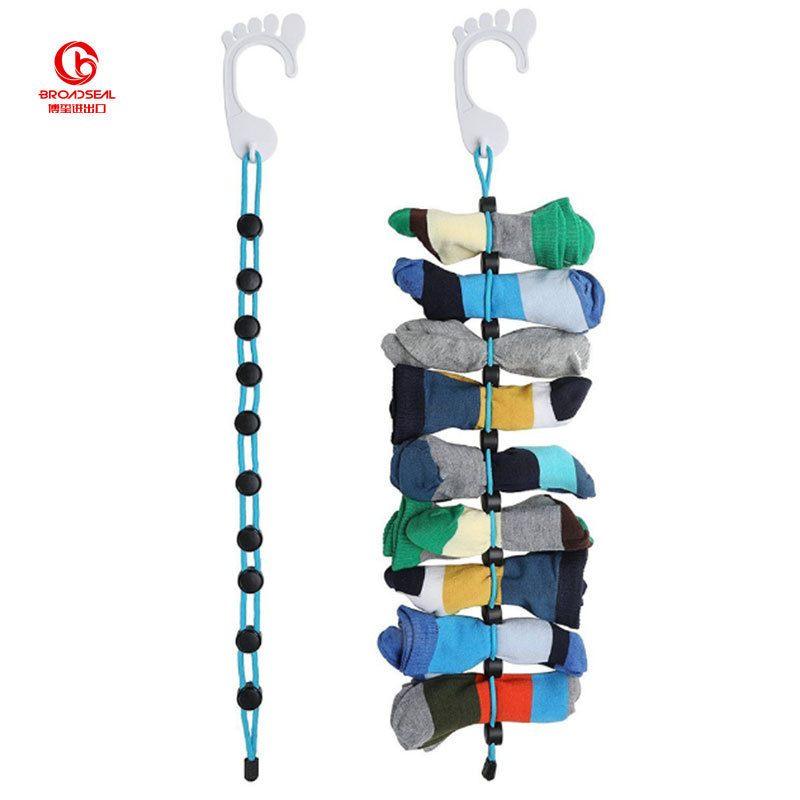 Socks Storage Organizer Adjustable Socks Drying Hanging Rope Home Portable Non-slip Socks Dry Hanger