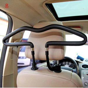 Black Car Clothes Holder Soft Car Coat Hangers Back Seat Headrest Coat Clothes Hanger Jackets Suits Holder Rack Car Supplies