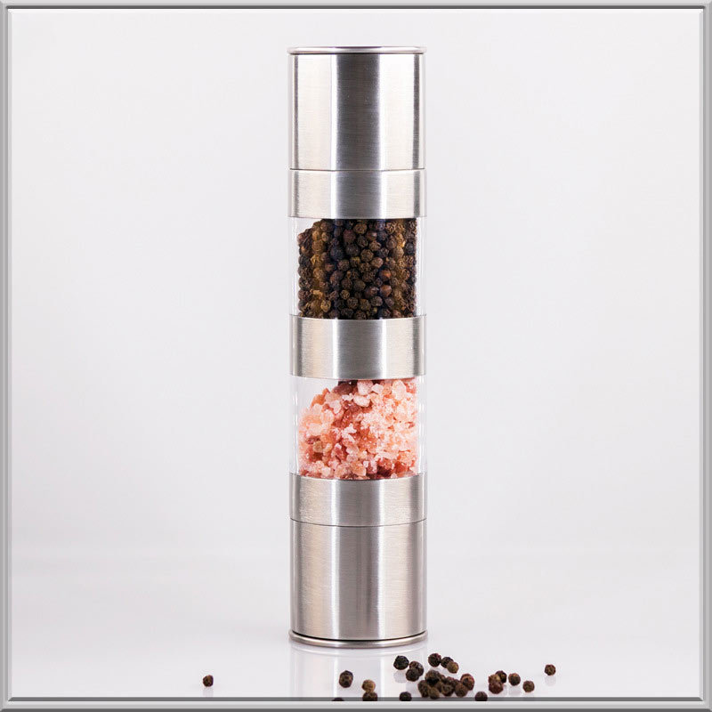 Stackable Manual Pepper Grinder Stainless Steel Seasoning Grinder Adjustment Ceramic Grinding Core Pepper Spices Mill