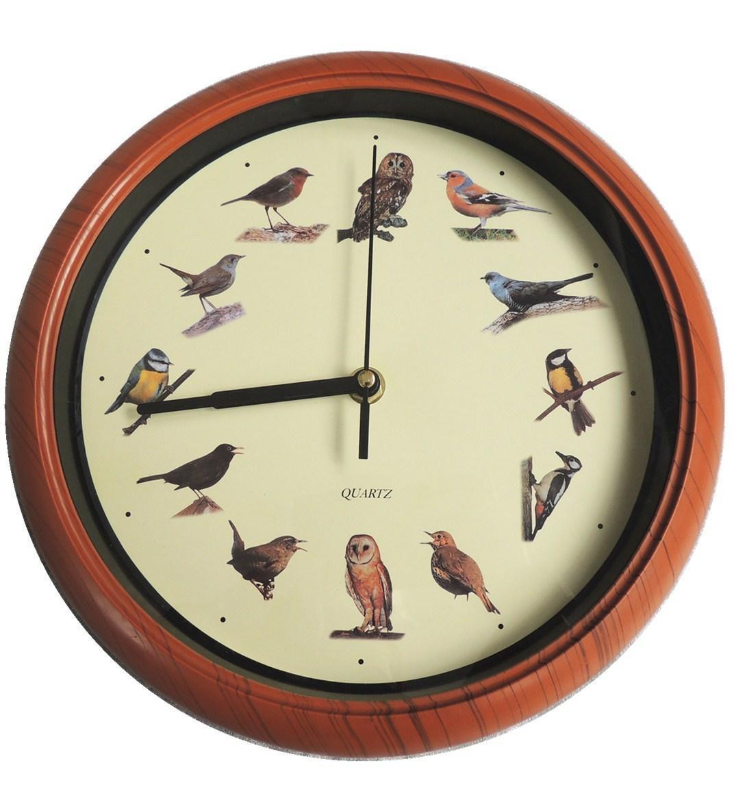 Home Decoration Wall Clock Enjoy 12 Seconds Of Bird With Call Song from 12 Favourite Birds Singing