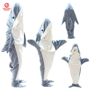 Shark Onesie Adult Shark Blanket Hoodie Onesie Hoodie Shark Sleeping Bag Blanket for Adults Kids