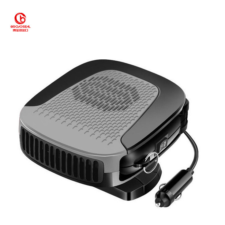 12V 150W Car Fans Fast Heating Defrost Defogger with Plug in Cigarette Lighter 2 in 1 Heating & Cooling Adjustable Thermostat