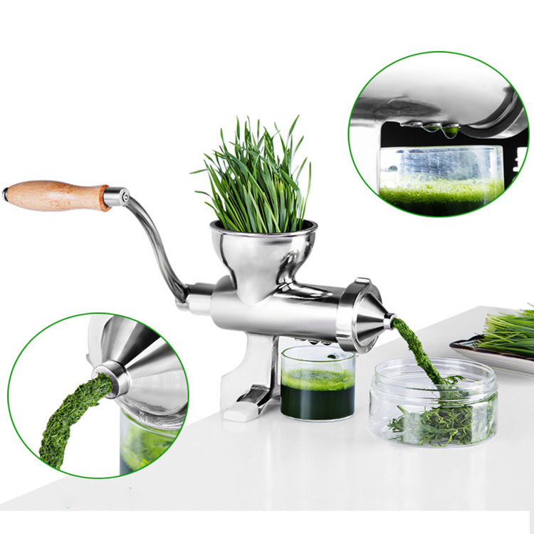 304 Stainless Steel Manual Vegetable And Fruit Household Hand-cranked Juicer Wheatgrass Juicer