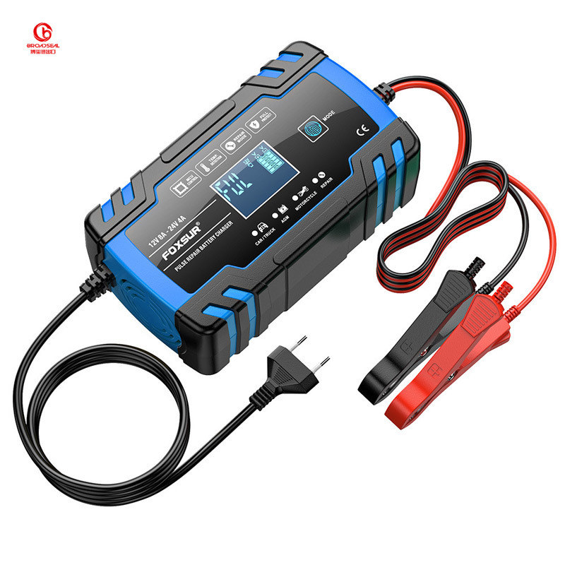 8-Amp Fully-Automatic Smart Car Charger 12V/24V Trickle Charger Pulse Repair Charger for AGM GEL WET Lead Acid Battery