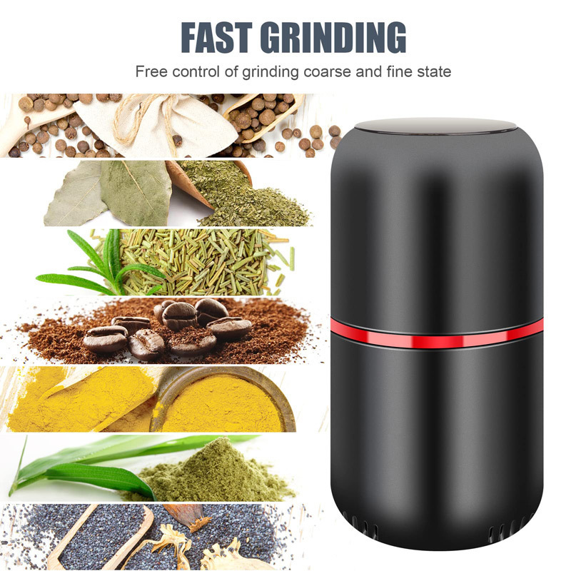 Mini portable Large Capacity Stainless Steel Electronic Automatic Electric Maker Beans Herbs Nuts Mill Coffee Grinder