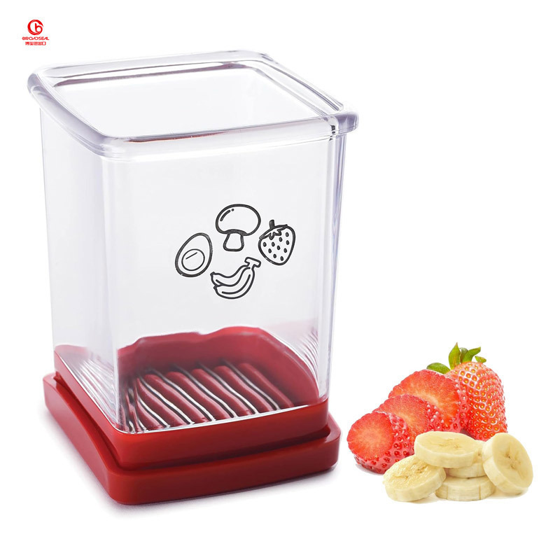 ABS and Stainless Steel Speed Slicer Cup with Push-Plate Home Kitchen Fruits and Vegetables Cup Slicer