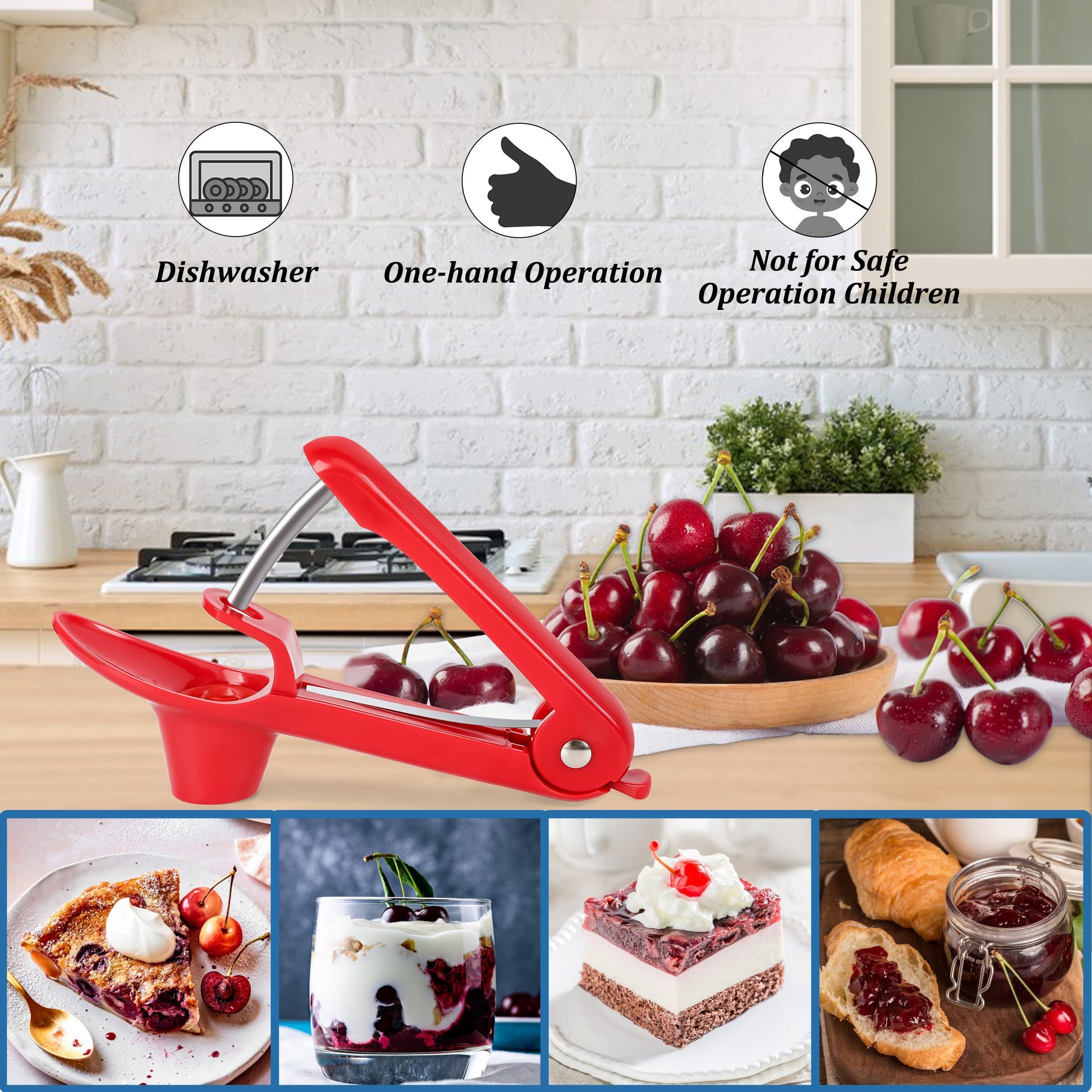 Vegetable Tool Kitchen Fruit Tools Stainless Steel Corers Cherry Pitter Manual Cherry Seeder for Fruit Olive