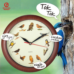 Home Decoration Wall Clock Enjoy 12 Seconds Of Bird With Call Song from 12 Favourite Birds Singing