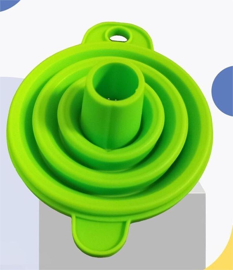 Food Grade Silicone Kitchen Accessories Collapsible Funnel Silicone Foldable Kitchen Funnel for Liquid Powder Transfer