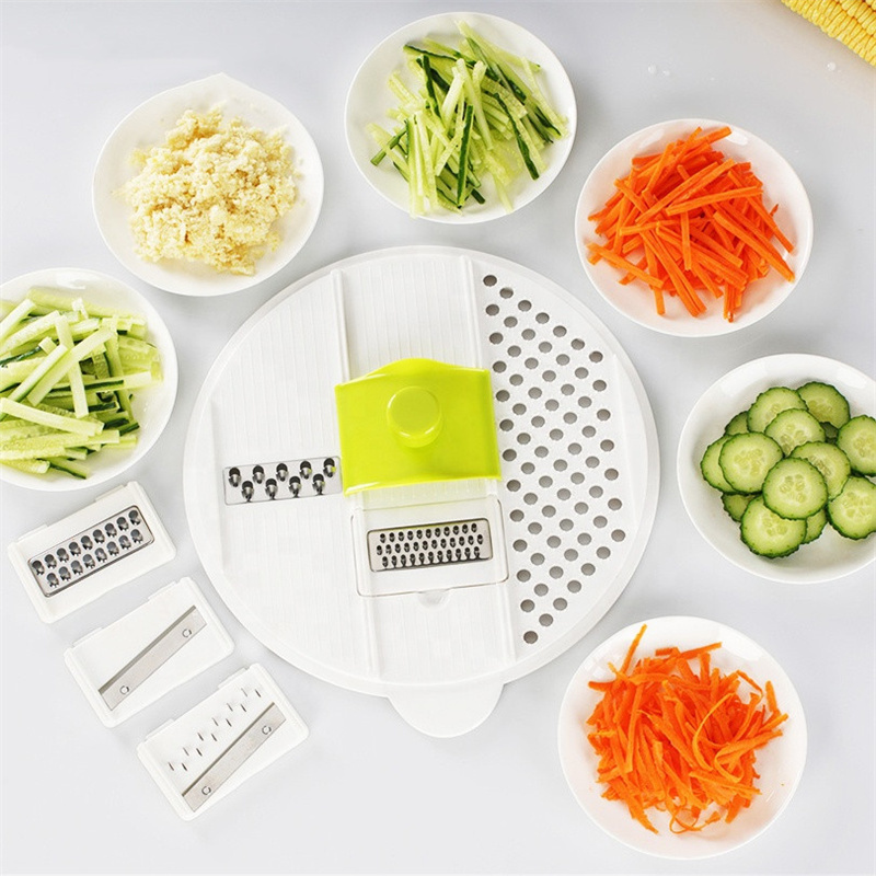 7 in 1 Multi Kitchen 4L Salad Set Hand Vegetable Grater Slicer Vegetable Dryer Salad Spinner