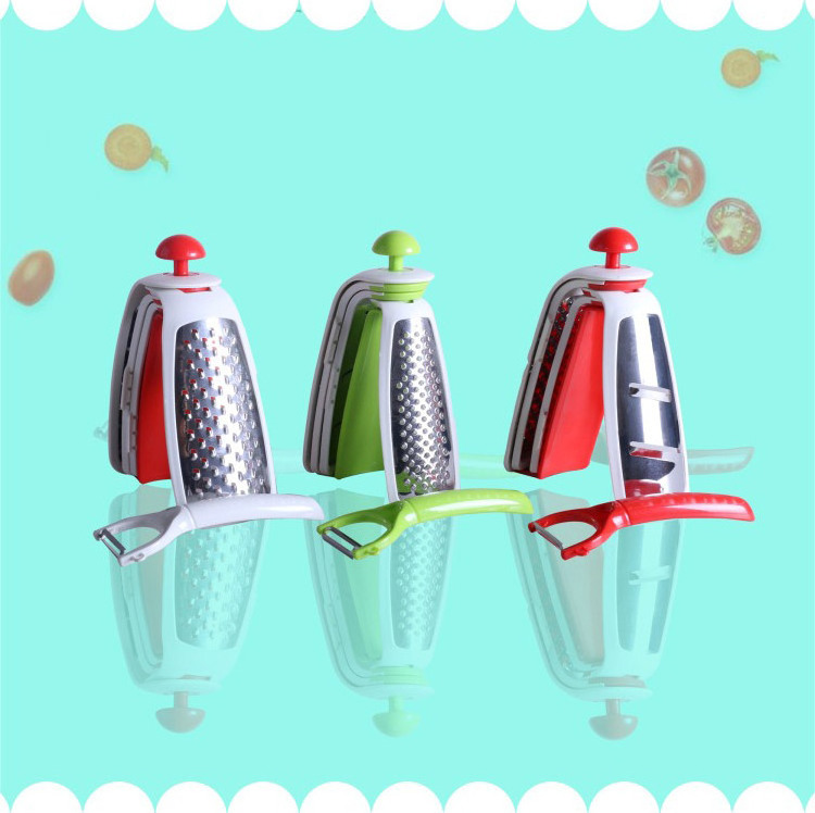 Professional Multi-function Kitchen Gadgets Rotating Vegetable Cutter Manual Cheese Shredder Butter Grater