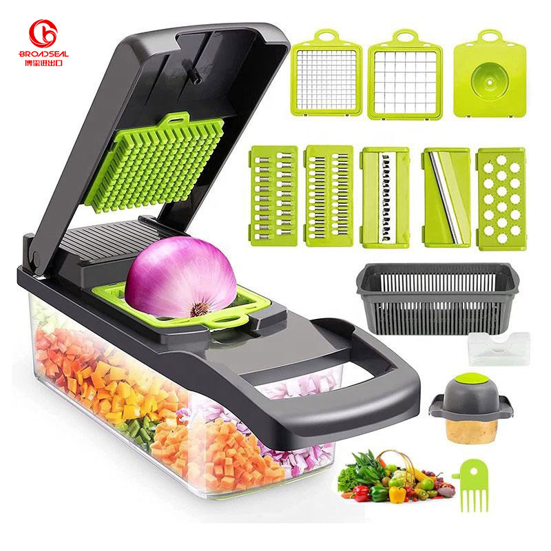 Kitchen Tools Multi 12 In 1 Manual Mandoline Fruit Vegetable Cutter Onion Dicer Veggie Slicer Vegetable Chopper