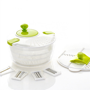 7 in 1 Multi Kitchen 4L Salad Set Hand Vegetable Grater Slicer Vegetable Dryer Salad Spinner