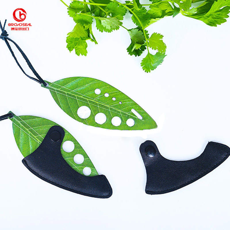 2 in 1 Stainless Steel Vanilla Cutter Kitchen Portable Leaf Herb Stripper Tool Creative 9 Hole Herb Stripper Vegetable Tool