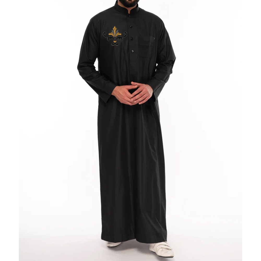 Wholesale Arabic Traditional Muslim Thobes 2024 Islamic Moroccan Caftanes Qamis Daffah Jubba Thobe High Quality Arab Clothing