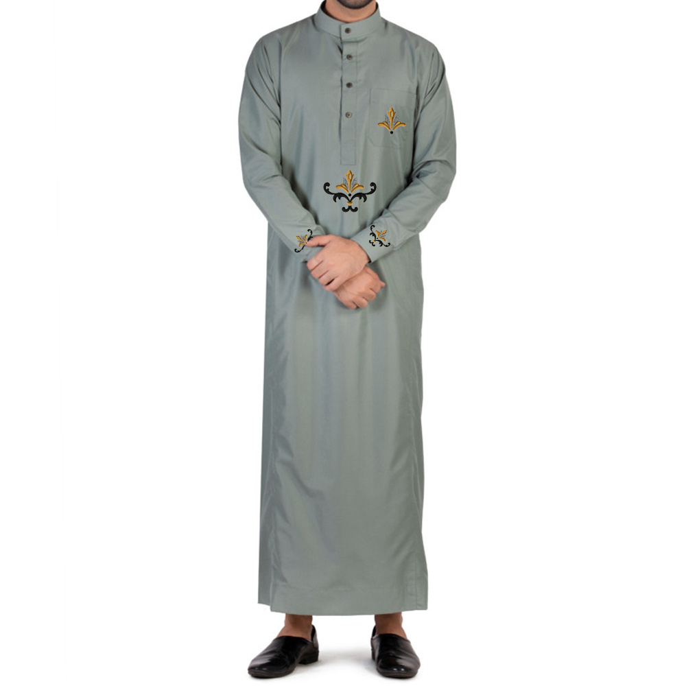 Wholesale Arabic Traditional Muslim Thobes 2024 Islamic Moroccan Caftanes Qamis Daffah Jubba Thobe High Quality Arab Clothing