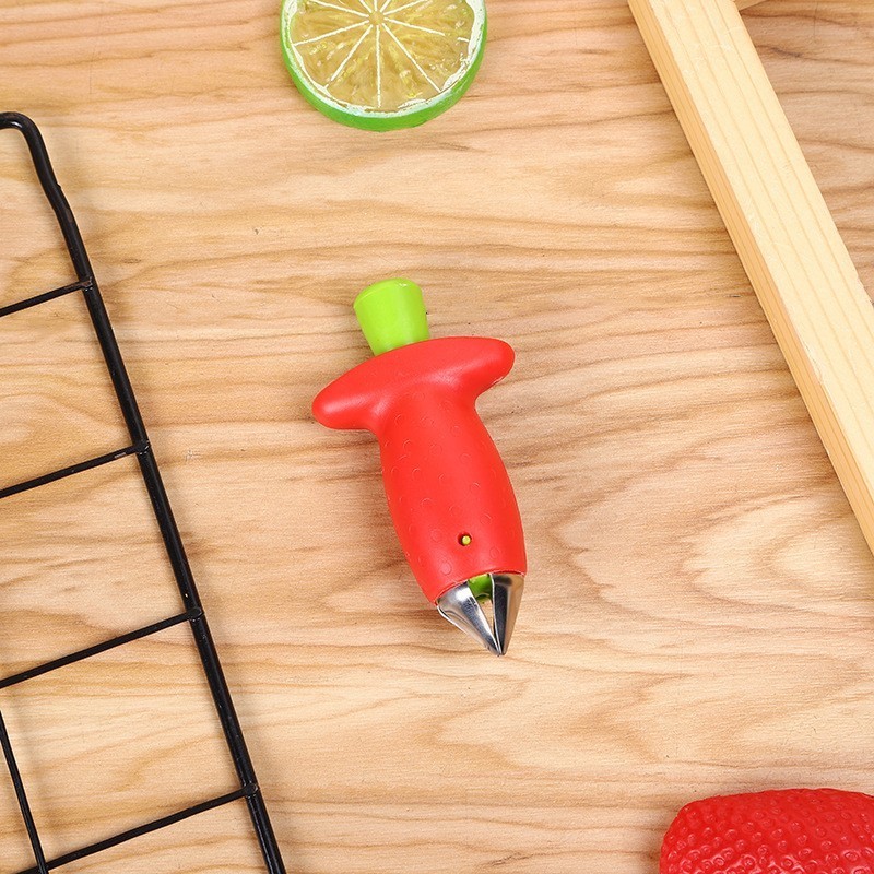 Strawberry Huller Fruit Slicer quick Remove Strawberry Tomatoes and berry Stem Tool Kitchen Tools and Picnic Gadget