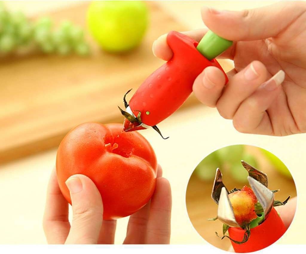 Strawberry Huller Fruit Slicer quick Remove Strawberry Tomatoes and berry Stem Tool Kitchen Tools and Picnic Gadget