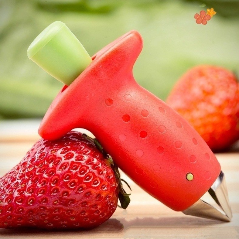 Strawberry Huller Fruit Slicer quick Remove Strawberry Tomatoes and berry Stem Tool Kitchen Tools and Picnic Gadget