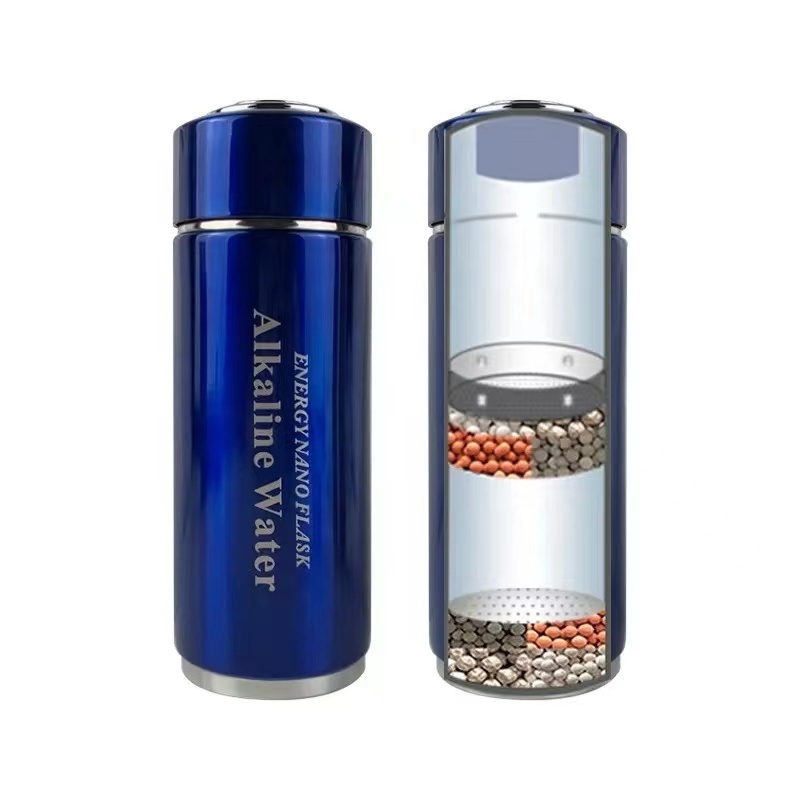 Water Energy Nano Flask Customized Stainless Steel Vacuum  Alkaline bottle PH 8-10 crystal water bottle