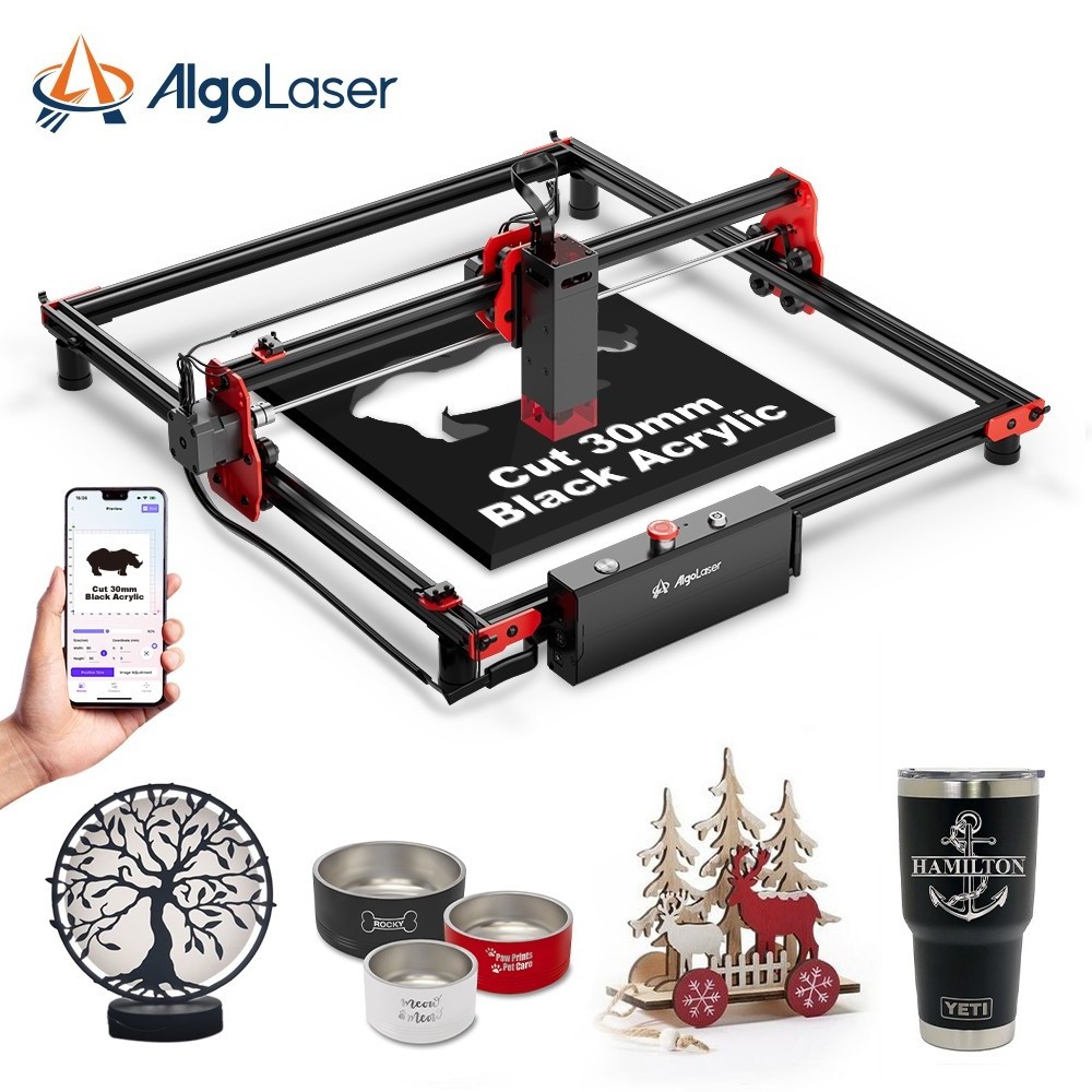 Algolaser Fiber CNC Laser Engraving Machine for Wood and Metal, Paper, Acrylic, Fabric