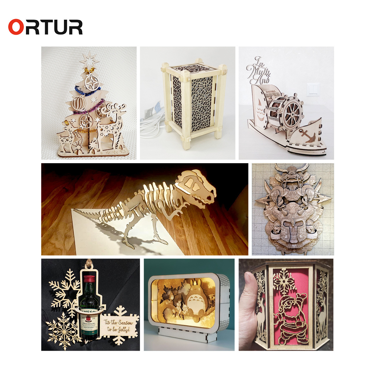 MINI ORTUR Laser Engraver 20W CNC Desktop Wood /Bamboo/Leather/Stone/Ceramic/ Paperboard Laser Cutter Engraving Machine