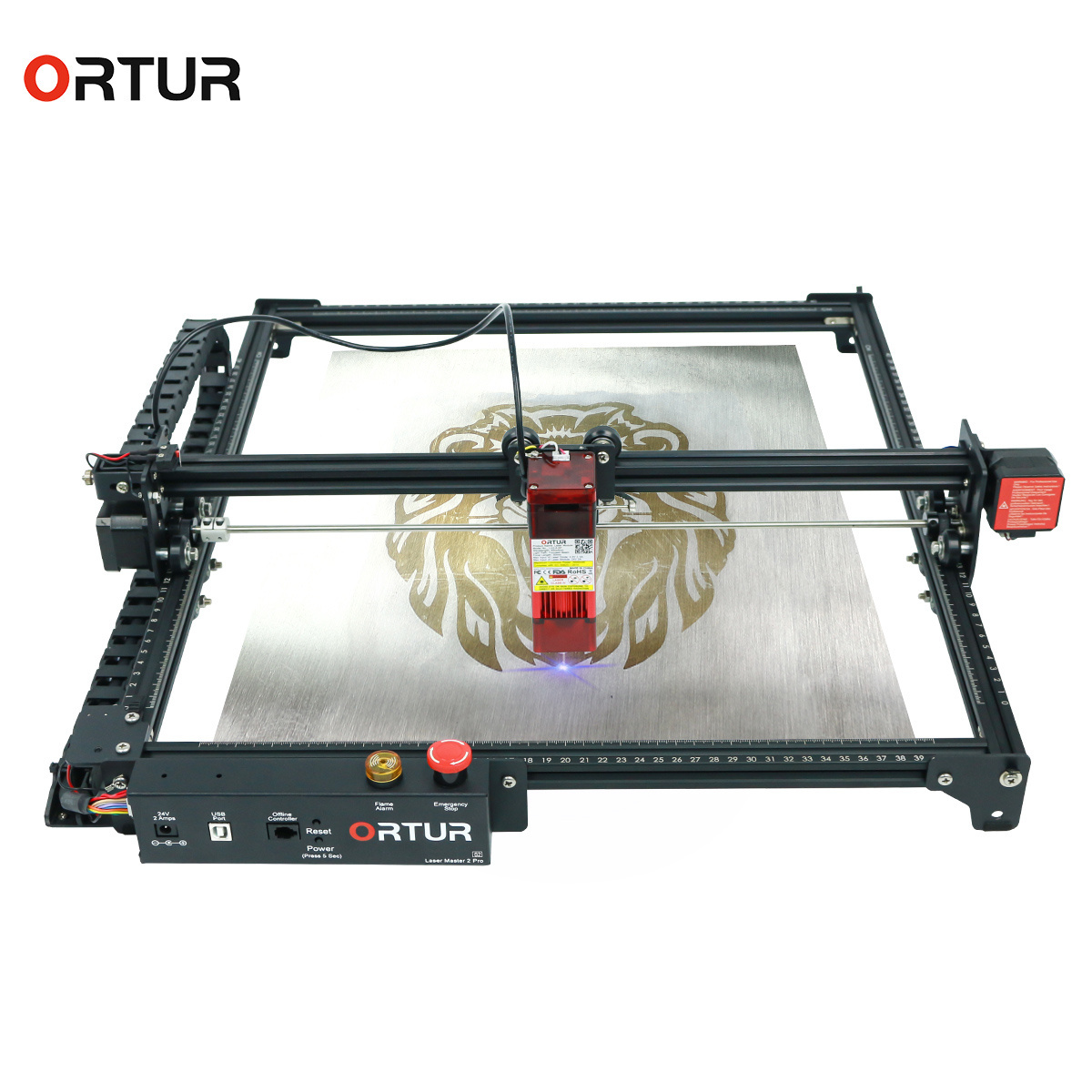 Ortur Laser Master 2 Pro S2 Laser Engraver DIY Laser Marking for Metal with 32-bit Motherboard 400*400mm Area Large Engraving