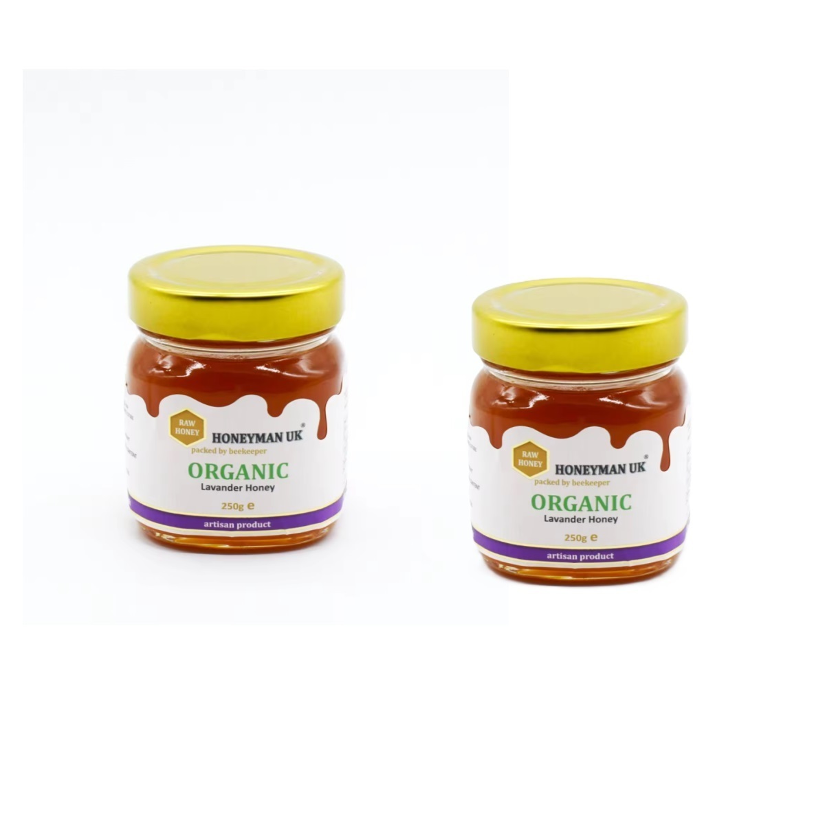 Wholesale Raw Honey High Pollen Content 250g Mason Jar Floral Fruity Flavours Cold Extracted 100% Organic Lavender Honey