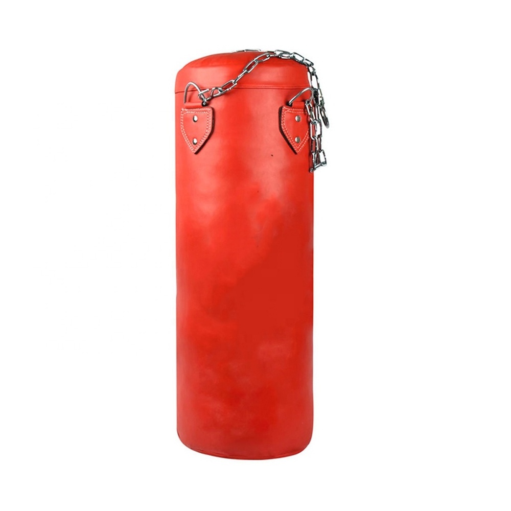 Heavy Duty Leather Made Punching bag with chains for boxing training