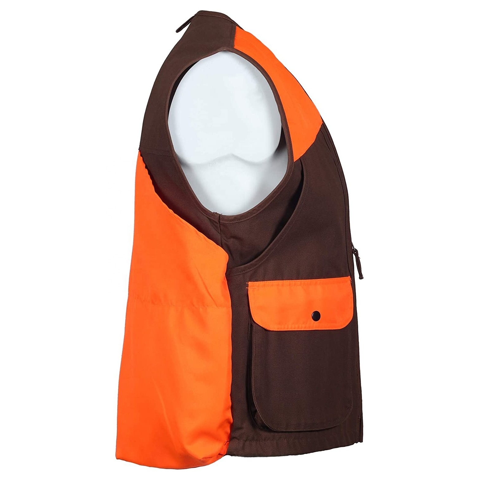 Adult Unisex Upland Front Loading Vest Large Front Dump Pocket Orange Upland Hunting Vest Durable Fabric Hunting Vest