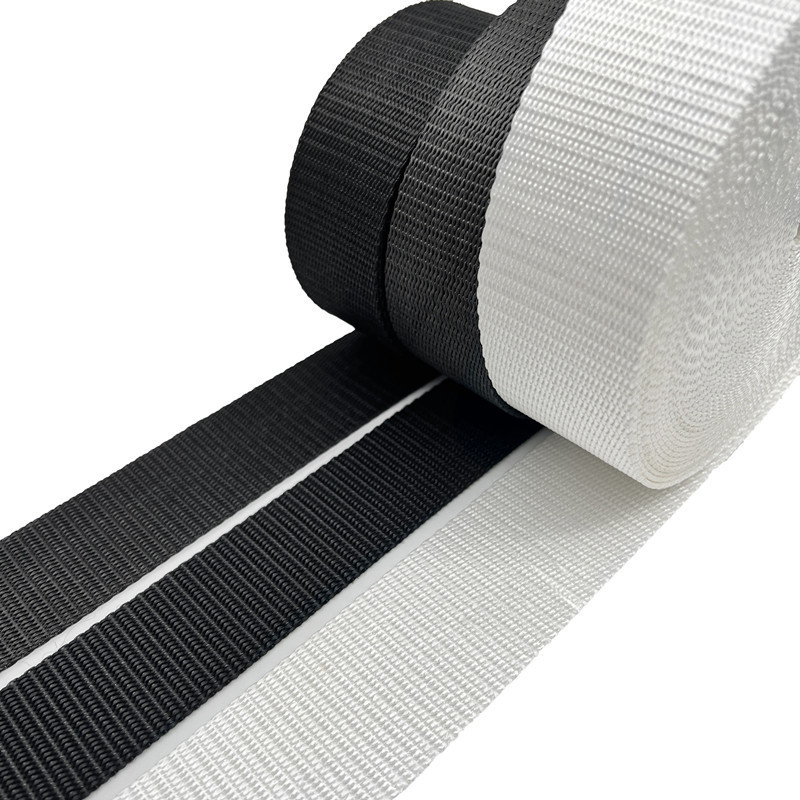 High Tensile Strength  lightweight Custom size black white uhmwpe webbing  for hammock straps