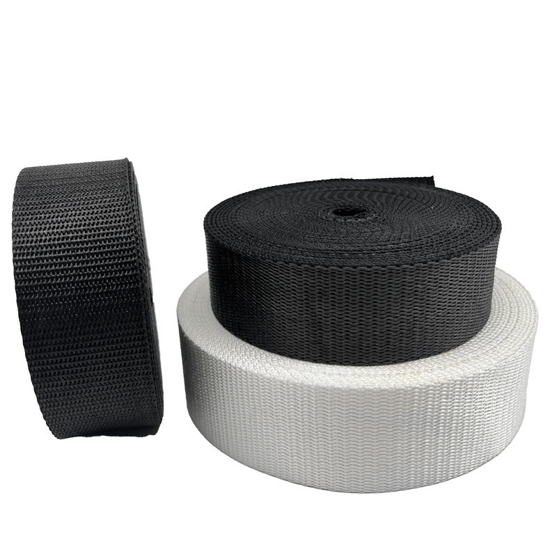 High Tensile Strength  lightweight Custom size black white uhmwpe webbing  for hammock straps