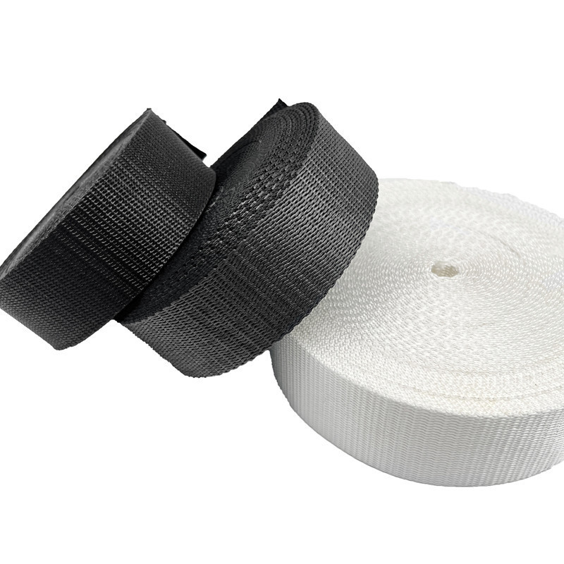 High Tensile Strength  lightweight Custom size black white uhmwpe webbing  for hammock straps