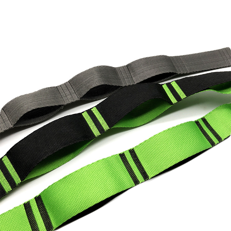 1 inch Black green Hammock Tree Straps High Load-Bearing Barbed No-Stretch Heavy Duty Straps webbing for Hammock