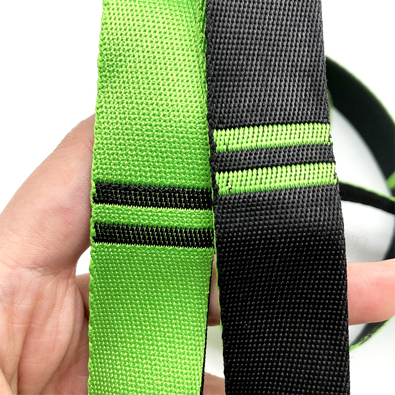 1 inch Black green Hammock Tree Straps High Load-Bearing Barbed No-Stretch Heavy Duty Straps webbing for Hammock