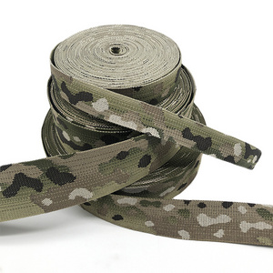 25mm 1.75 inch BLACK camo  webbing tactical webbing nylon Jacquard multicam webbing