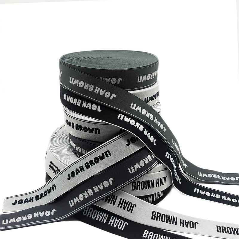 Custom Band tape bandas de telas bande elastiche cinta de nylon glitter roll Elastic Bands For Waistband Underwear