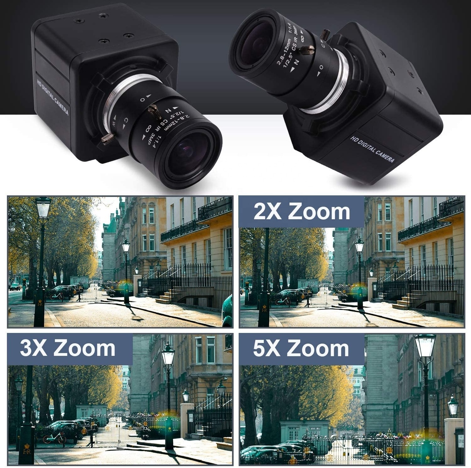 ELP 13 Megapixel 3840x2880 USB Camera IMX214 Sensor HD USB Webcam with 2.8-12mm Varifocal Lens