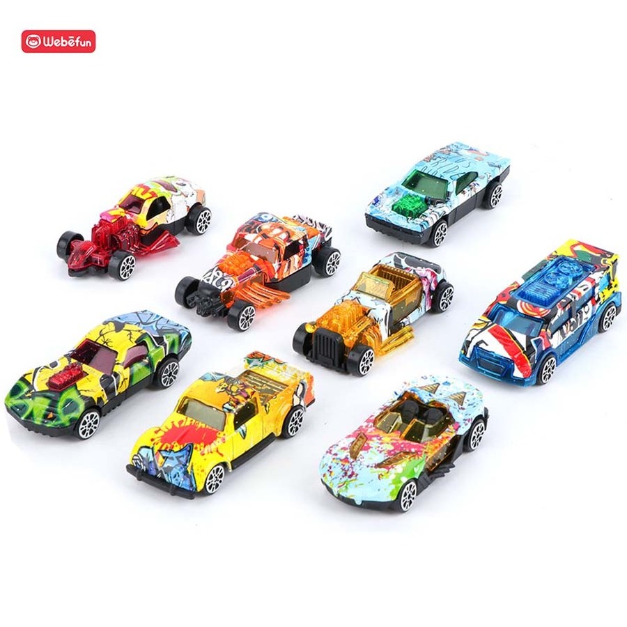 Hot 1/72 Scale Diecast Toy Vehicles Back Model Car Free Wheel Toy Car Wholesale Plastic Creative DIY Free Wheel Car