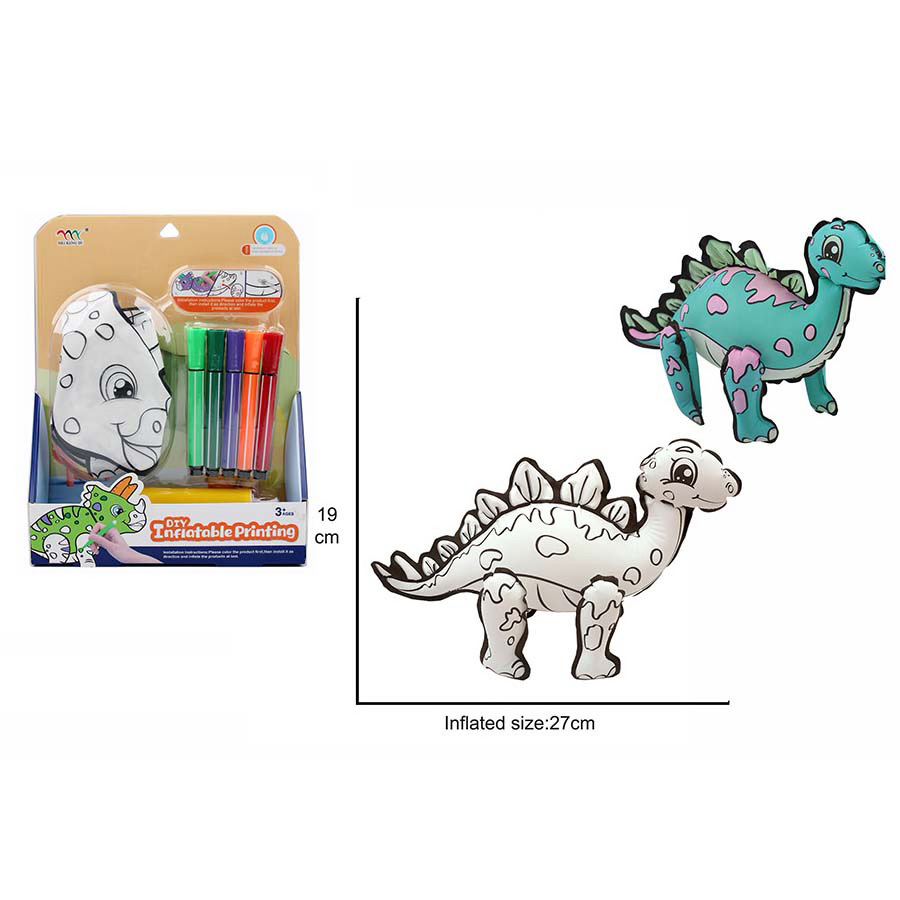 New DIY Dinosaur Coloring Craft and Arts Kits Inflatable Painting Toys Learning Children Doodle Gift Sets Dinosaur Drawing Toys