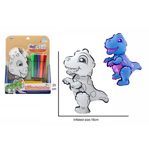 New DIY Dinosaur Coloring Craft and Arts Kits Inflatable Painting Toys Learning Children Doodle Gift Sets Dinosaur Drawing Toys