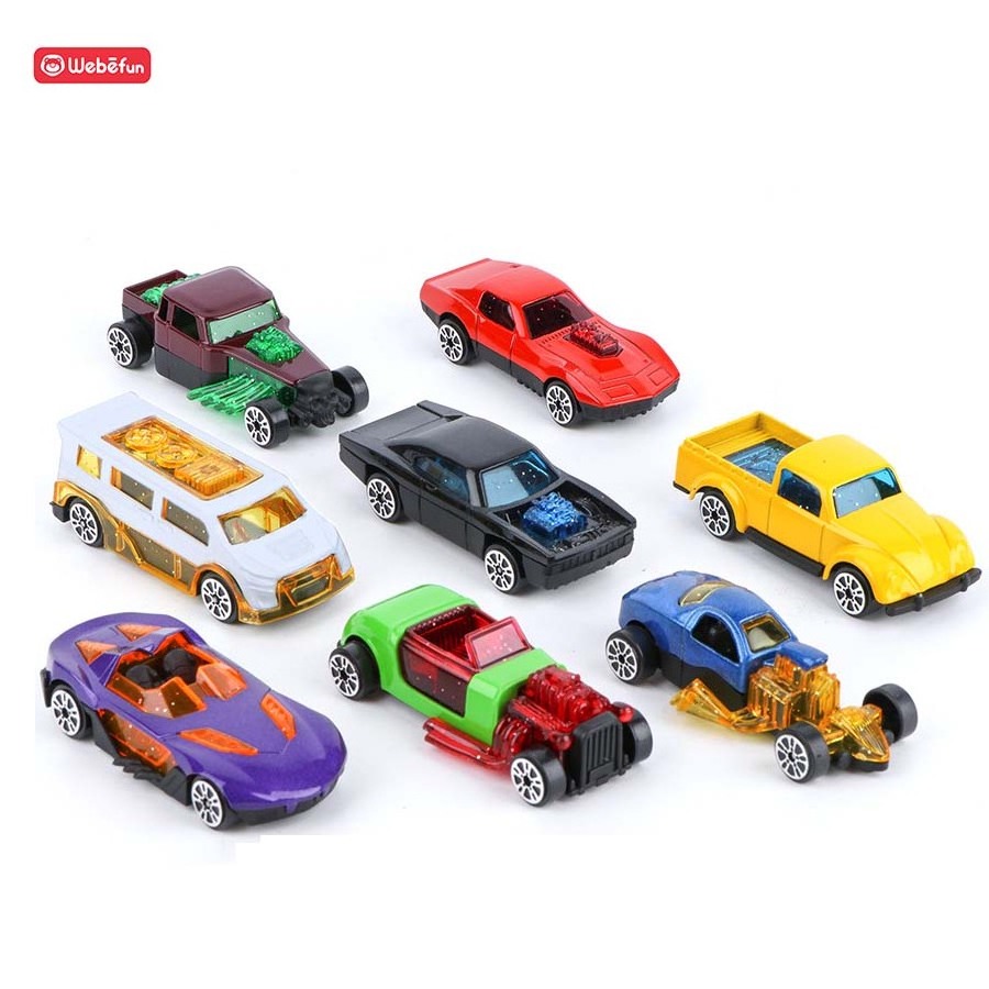 Hot 1/72 Scale Diecast Toy Vehicles Back Model Car Free Wheel Toy Car Wholesale Plastic Creative DIY Free Wheel Car