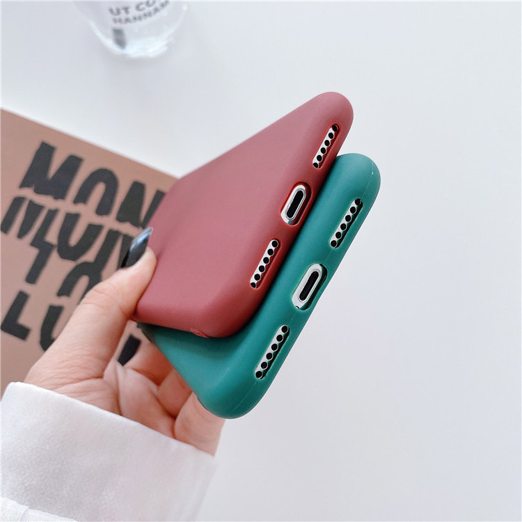 Matte Candy Color Soft TPU Phone Case For iPhone 15 14 13 12 11 Pro Max Multi-color Soft Back Cover Mobile Shell