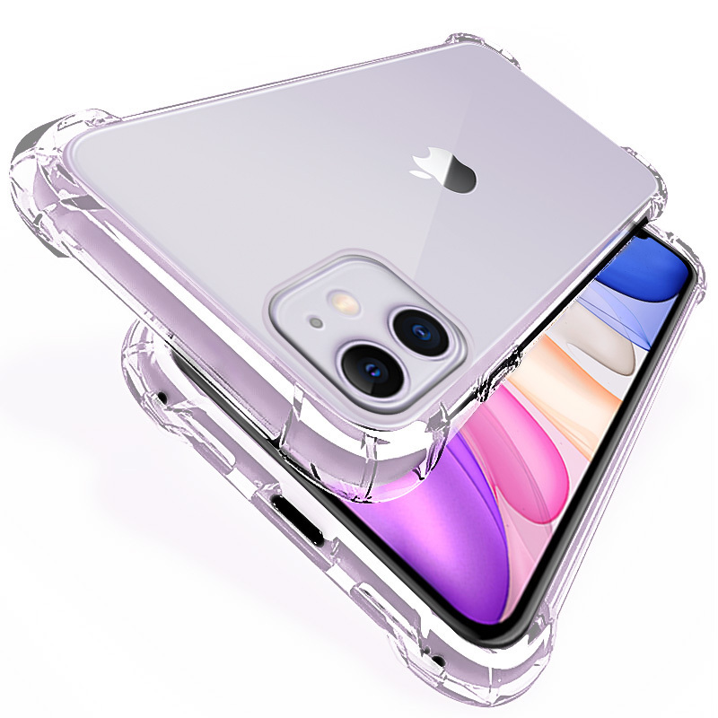 Anti-shock In 4 Corners 1.5MM Ultra Thin Soft TPU Transparent Case For iPhone 15 11 12 13 14 Pro Max 8 7 Plus XS XR SE2