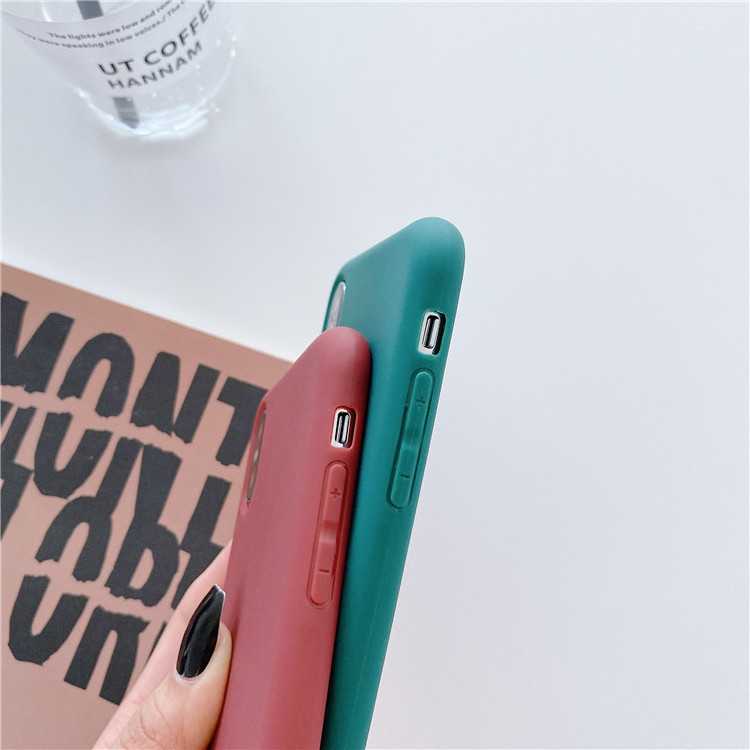 Matte Candy Color Soft TPU Phone Case For iPhone 15 14 13 12 11 Pro Max Multi-color Soft Back Cover Mobile Shell