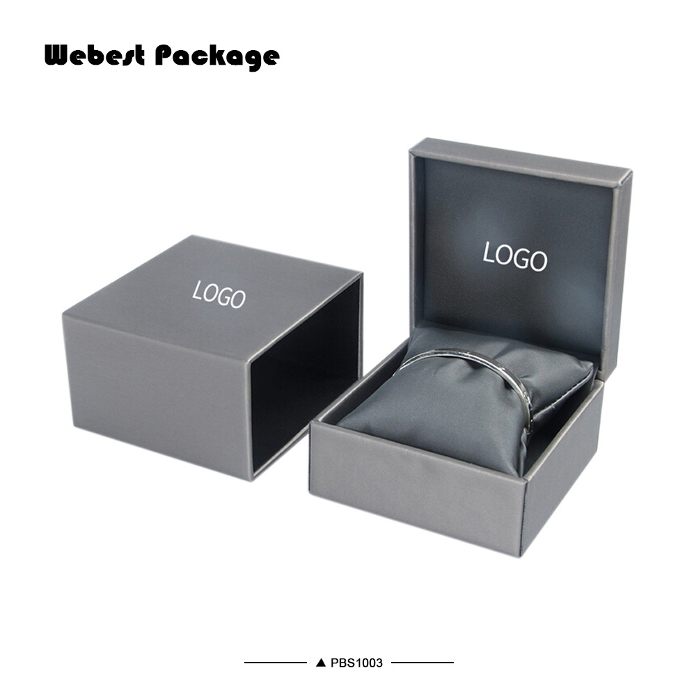 Webest custom logo ring bangle pendant PU leather jewellery jewelry packaging box