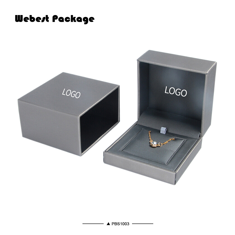 Webest custom logo ring bangle pendant PU leather jewellery jewelry packaging box